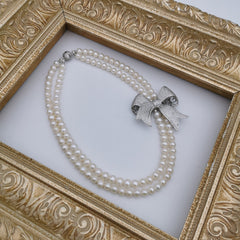 Unique elegant freshwater pearl wedding/anniversary necklace