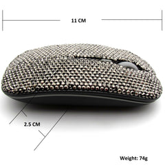 Hand inlaid bling wireless mouse