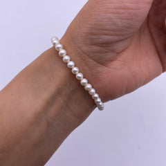 Purity infinity pearl stretch bracelet