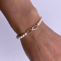 Sterling silver infinity stretch bracelet