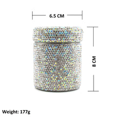 Handcraft  Rhinestone bling bling cotton stick or floss container